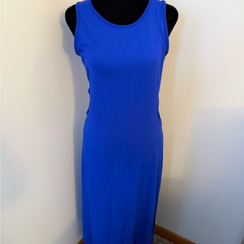 See You Monday Vibrant Blue Midi Dress